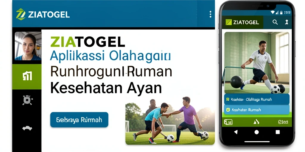 Antarmuka ZIATOGEL menunjukkan berbagai pilihan latihan olahraga di rumah.
